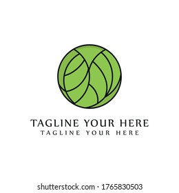 Cabbage Logo, Vektorgrafik. Kohlensymbol-Design.