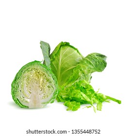 Cabbage low poly. Fresh, nutritious, tasty cabbage. Delicious and healthy lunch. Vector illustration. Cabbage in triangulation technique.