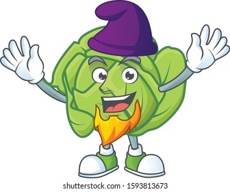 Cabbage mascot cartoon style as an Elf