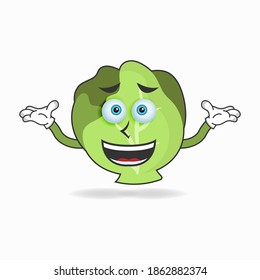 Cabbage mascot character with a confused expression. vector illustration