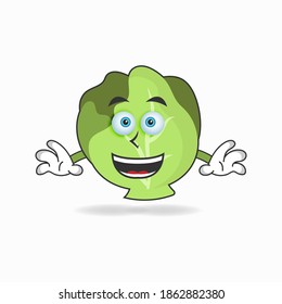 Cabbage mascot character with smile expression. vector illustration