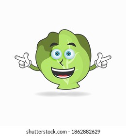 Cabbage mascot character with smile expression. vector illustration