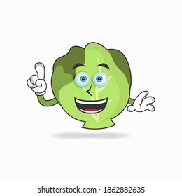 Cabbage mascot character with smile expression. vector illustration