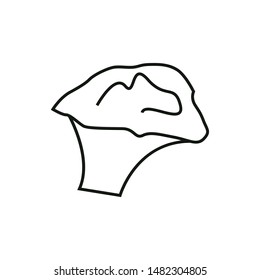 Cabbage minimal line icon vector