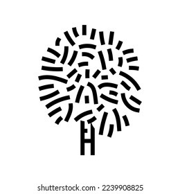 cabbage palm tree line icon vector. cabbage palm tree sign. isolated contour symbol black illustration