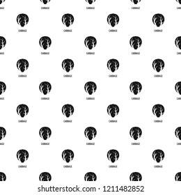 Cabbage pattern seamless vector repeat geometric for any web design