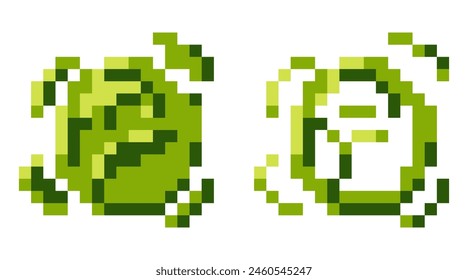 Variationen von Pixelkohl-Icons auf einem weißen Hintergrund.Vektorgrafik geometrisches Design für ein Logo oder brand.

