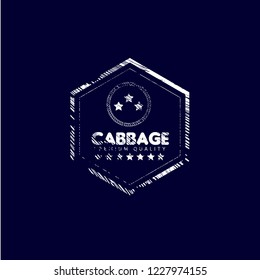 cabbage premium quality emblem, label, badge,sticker. premium quality package label. vintage stamp. designed for cabbage product