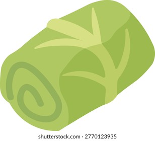 Cabbage Roll Japanese Oden Ingredient Vector Illustration