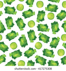 Cabbage seamless pattern.