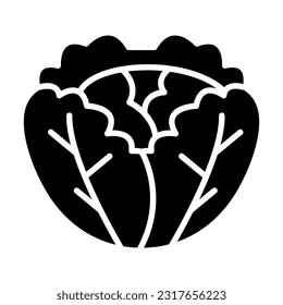 Cabbage Vector Glyph Icon For Personal And Commercial Use.

