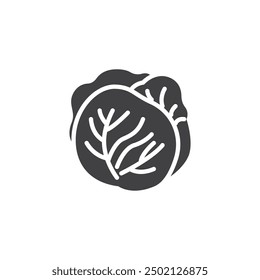 Cabbage vector icon. filled flat sign for mobile concept and web design. Cabbage leaves glyph icon. Symbol, logo illustration. Vector graphics