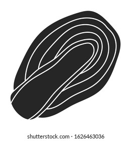 Cabbage vector icon.Black,simple vector icon isolated on white background cabbage.