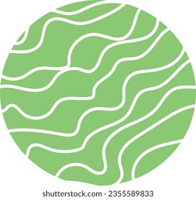 Diseño de iconos abstractos de verduras de col sobre fondo blanco. Ilustración del logotipo con fines comerciales. El logo es verde. Cartel de icono de silueta abstracta. Plantilla minimalista y moderna