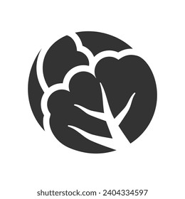 Cabbage Vegetable Icon, Vector Graphics