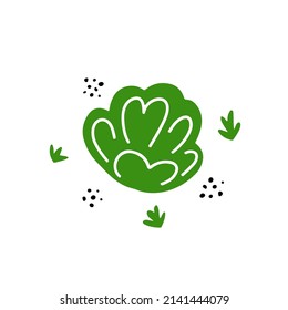 Cabbage vegetable isolated on white background. Fresh green organic food in hand drawn style. Vector illustration.