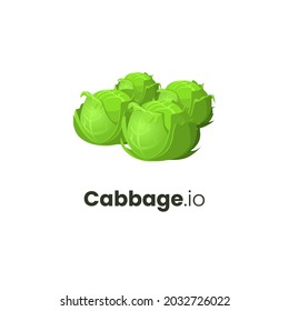 diseño aislado del logo vegetal de la col