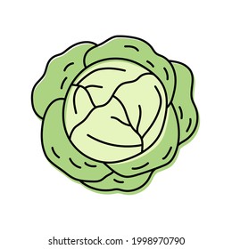 Basura. Esbozo vegetal. Icono de color simple. Ilustración de doodle de vector dibujado a mano