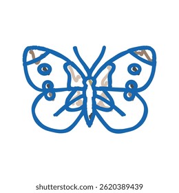 cabbage white summer doodle icon sketch vector. cabbage white summer sign. isolated symbol illustration