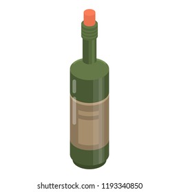 Cabernet bottle icon. Isometric of cabernet bottle vector icon for web design isolated on white background