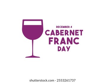 Día del franco cabernet. 4 de diciembre. El fondo blanco. Eps 10.