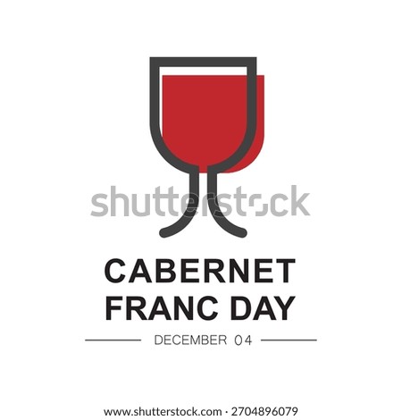 Cabernet Franc Day. December 4. White background. 