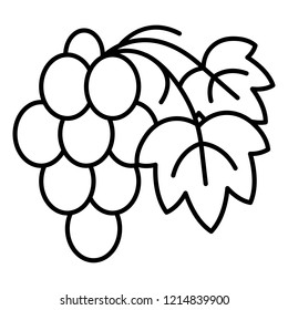 Cabernet grape icon. Outline cabernet grape vector icon for web design isolated on white background