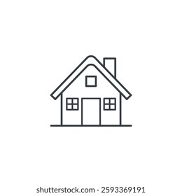 Cabin Building icon symbol vector illustration isolated on white background