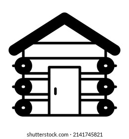 cabin building vector illustration isolated on white background. Architecture business concept.