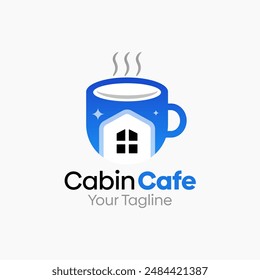 Cabin Cafe Logo Vector Template Design. Good for Business, Start up, Agency, and Organization