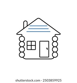 cabin concept line icon. Simple element illustration. cabin concept outline symbol design.