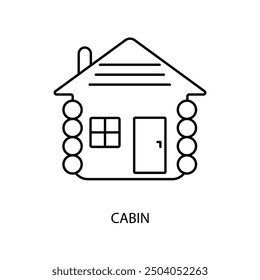 cabin concept line icon. Simple element illustration. cabin concept outline symbol design.