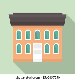 Cabin cottage icon. Flat illustration of cabin cottage vector icon for web design