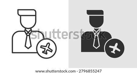 Cabin Crew Icon represents airline staff, passenger assistance, and aviation services.