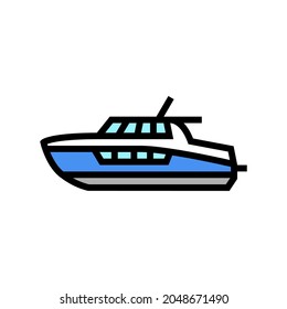 cabin cruiser boat color icon vector. cabin cruiser boat sign. isolated symbol illustration