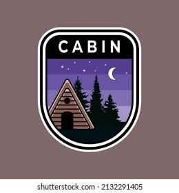  cabin emblem logo vector illustration