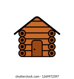 Cabin flat vector icon sign symbol