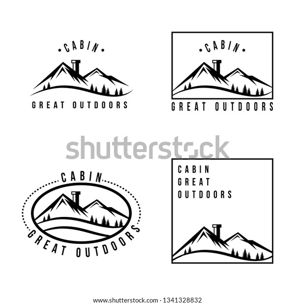 Cabin Great Outdoors Stock Vector Royalty Free 1341328832