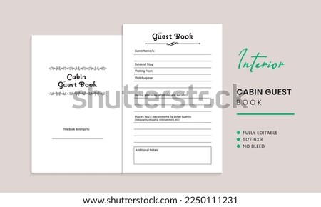 Cabin Guest Book Kdp Interior Template