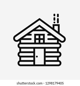 Cabin home concept line icon. Simple element illustration. Cabin home concept outline symbol design. Can be used for web and mobile UI/UX . Modern vector style