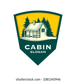 Cabin Home Logo template, Cabin Forest Logo