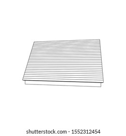 Cabin House Architectural Line art Isolated Images