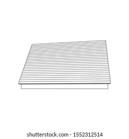 Cabin House Architectural Line art Isolated Images