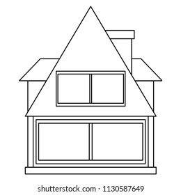 cabin house icon