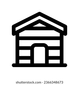 cabin house line icon. vector icon for your website, mobile, presentation, and logo design.