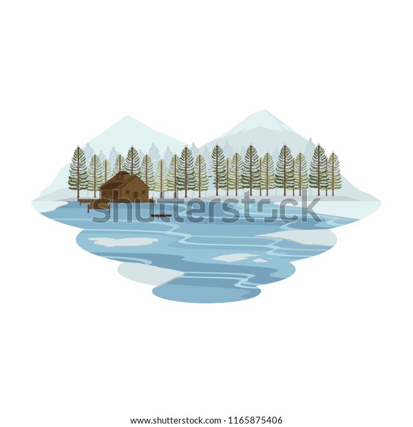 Cabin Hut Cottage On Lake Camping Stock Image Download Now