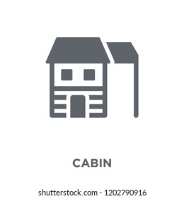 Cabin icon. Cabin design concept from Camping collection. Simple element vector illustration on white background.