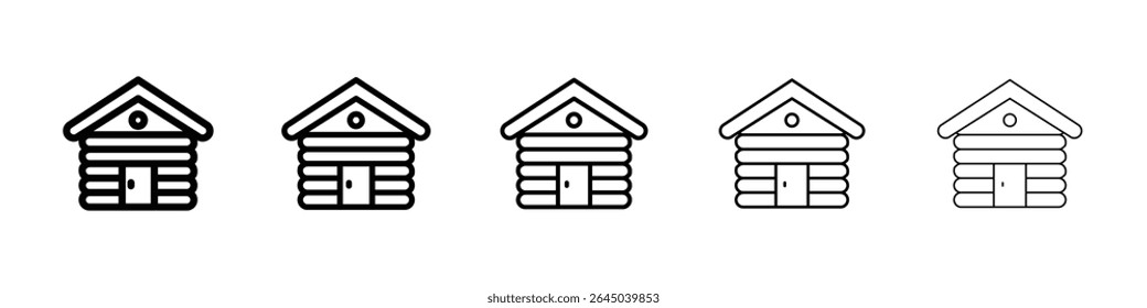 Cabin icon filled flat sign concept for web design.