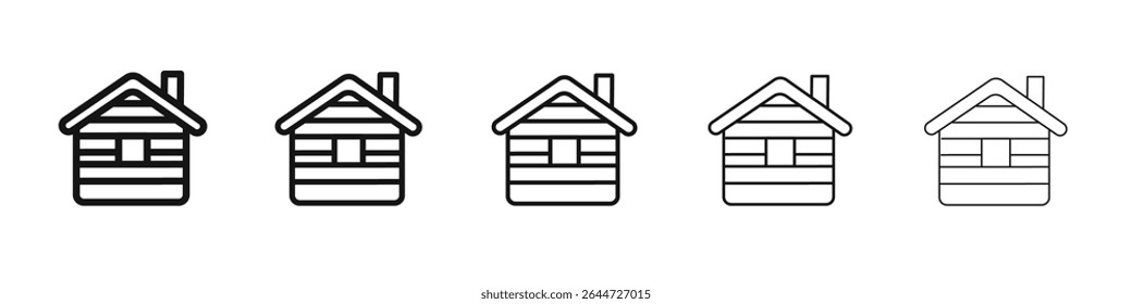Ícone de cabine plano ilustração definir logotipo