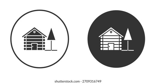 Cabin icon in glyph style for web Design. UI UX icons